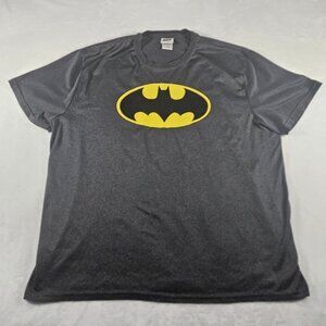 Batman Graphic Short Sleeve T-Shirt Men's Gray Size XXL Retro Logo